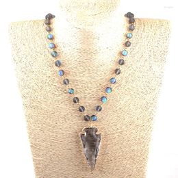 Pendant Necklaces Fashion Beautiful Shiny Crystal Beads Chain Arrowhead Charm Summer Autumn Necklace
