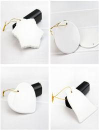 Whole Sublimation Christmas Ornaments White Blank Ceramic Party Decoration For Heat Transfer A125921971