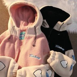 Women's Hoodies Korean Version Of Love Hooded Jacket Autumn And Winter Y2k Sweater Men Women Loose Cashmere Casual Ins