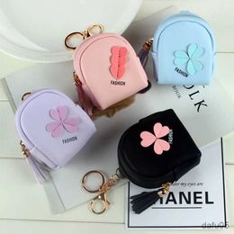Handbags Pink Flower Small Bag Women Leather Coin Purses Fashion Jelly Handbag Girls Coin Card for Kids Purses Keychain