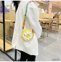 Handbags Silica Design Children Small Round Shoulder Bags Cute Kids Boys Coin Purse Handbags Cartoon Donut Baby Girls Crossbody Bag R231023