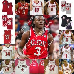 CUSTOM NC State Wolfpack Basketball Jersey NCAA College Dereon Seabron Casey Morsell Terquavion Smith Jericole Hellems Cam Hayes Allen Dowuo