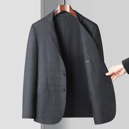 Men's Suits 2023 High-quality Fashion Business Party Slim Handsome Trend Boutique Thousand Bird Lattice Casual Suit M-4XL