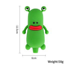 New Arrival Cartoon Frog Silicone Pipe With Glass Bowl Accessories 6 Colours Box Package