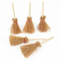 Cake Tools 10/5pcs Happy Halloween Wooden Mini Broom Topper Decorations For Dessert Witch