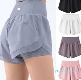 Yoga Outfit Womens Sportswear High Waist Shorts Exercise Fitness Wear Short Pants Girls Running Elastic Pants Prevent Wardrobe Culotte