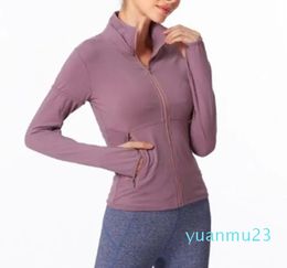 women Long Sleeve Body building Zipper Jacket Womens Yoga Training Gym Compression Tights Women039s Sports Wear for Fitn