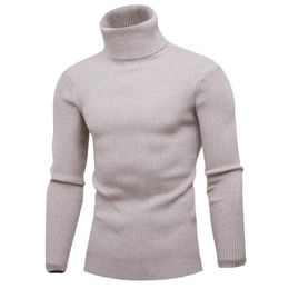 Men's Sweaters Autumn Winter Turtleneck Sweater Men Solid Color Casual Knitted Pullovers Sweater Mens Slim Fit Pullover Mens Clothing 231023
