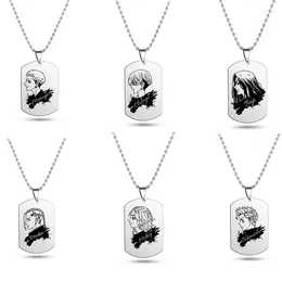 Pendant Necklaces Japanese Anime Tokyo Revengers Necklace Stainless Steel Dog Tag Chain Cosplay Jewellery