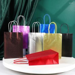 Gift Wrap 10pcs Birthday Party Kraft Paper Bag Creative Wedding Wrapping Candy Biscuit Packaging Shopping Handbag