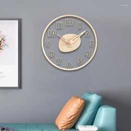 Wall Clocks Solid Wood Clock Creative Silent Glass Decorative 30cm Modern Japanese-Style Minimalist Home Deocr