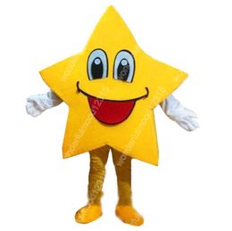 2024 New Super Cute Yellow Five-Pointed Star Mascot Costumes Carnival costume theme fancy dress Outdoor Advertising Outfit Suit