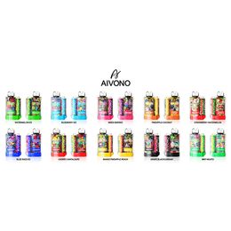 Original AIVONO AIM XXL 9000 PULDS Disponibel VAPE E Cigarett Puff Bar Puff 9K Vapers 650mAh Uppladdningsbar Batterifattig Crystal Bar Pen Pen