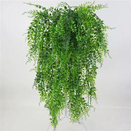 Faux Floral Greenery Artificial Plant Vines Wall Hanging Rattan Leaves Branches Outdoor Garden Home Decoration Plastic Fake Silk Leaf Green Plant Ivy 231023