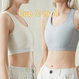 Women's Shapers Strong Elasticity Hollow Out Breathable Super Flat Breast Vest Top Lesbian Chest Tomboy Slim Fit Straps Tank Sports Bra