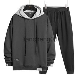 Men's Tracksuits Men Outfit Set Fashion Sportswear Long Sleeve Hoodie+Sweatpants Mens Casual 2 Piece Set Streetwear Tracksuit Ropa Para Hombre J231023