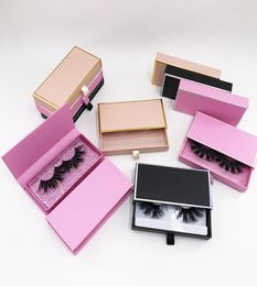 Wholes Eyelash Box With Tray New 25mm False Eyelashes Packaging Lash Boxes Fake 3D Mink Lashes Case4315682