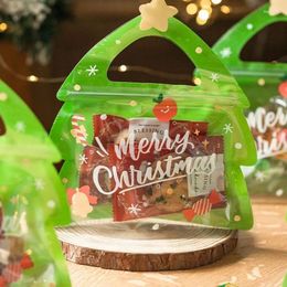 Christmas Decorations 10pcs Gift Bags For Birthdays Parties Holiday Festival Decor Ideal Candy Biscuit Cookies Chocolate Happy Year