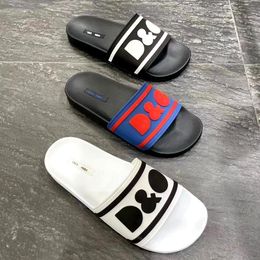 Unisex-Designer-Slipper, Damenschuh, Sommer, draußen, Gummi, Strandmode, Herren-Slides, bedruckt, Pool mit Kasten, Buchstabe, bequem, flach, einfach zu tragende Sandale