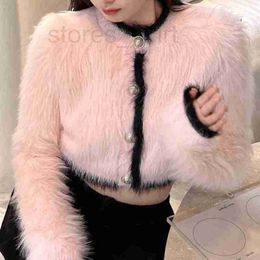 Women's Fur & Faux Designer Pure desire little wild cat 2023 Winter Haima Hair Thickened Sweater Knit Top designer coat XO9P