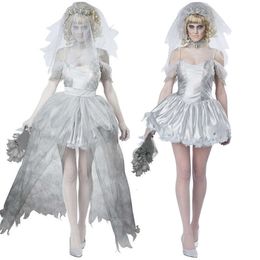 Halloween Costumes Cos Horror Sexy Funny Adults And Kids Halloween Costume New Terror Skull Ghost Grey Ghost Bride Zombie Costume Night Show DS Stage Costume