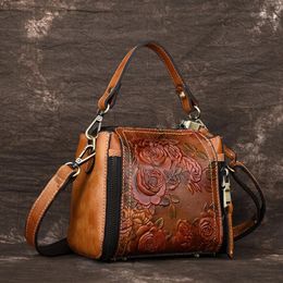 Evening Bags High Quality Natural Skin Luxury Ladies Cross Body Tote Purse Handbag Women Messenger Shoulder Top Handle Genuine Leather 231023