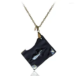 Pendant Necklaces Magic Movie Horcrux Basilisk Fang And Tom Riddle Diary Necklace Black Book With Teeth Statement