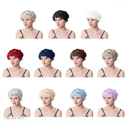 Berets Silk Shower Cap For Hair Protections Comfortable Sleep Bonnet Long Thick Braid Care