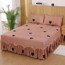 Bed Skirt 10 Styles Pattern Lace Decorative Non-slip Bedroom Cover Mattress Protector Bedsheet Home