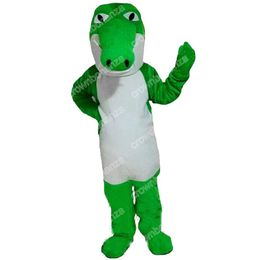 Green Crocodile Mascot Costumes Halloween Cartoon Character Outfit Suit Xmas Outdoor Party Outfit Unisex Promotional Advertising Clothings