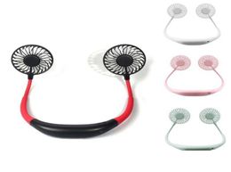 Portable Fan Hand Personal Mini Fan USB Rechargeable Neck Fan 360 Degree Adjustment Head Hanging Neck Fans For Travel Outdoor9219320