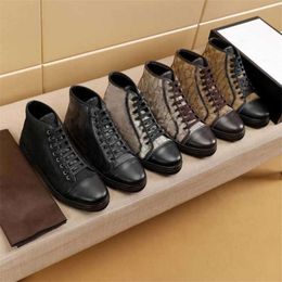 Shoes Casual Designer Classics Quality Men Shoes Espadrilles Sneakers Printing Sneaker Canvas Trainers High Low Top Platform Shoes Box