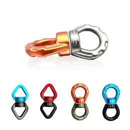 Carabiners Accessories Universal Yoga Gimbal Ring Rotary 30KN Connector Rotational Hammock Swing Spinner Rope Swivel Connector 231021