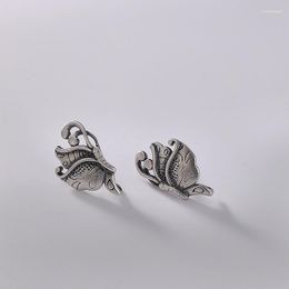 Dangle Earrings Literary And Artistic Individuality Butterfly Simple Baitao Lady Ear Nails Retro-archaize Original Silver Ornaments