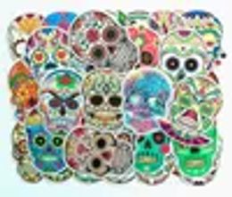 50pcs Skull Stickers Pack Motorcycle Car Stickers Mexican Day of The Dead Sticker Bomb Water Bottle ZZ