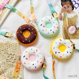 Handbags Donut Round Crossbody Coin Bag Kid Toddler Girl Children Shoulder Handbag Adjustable Strap Holiday Travel Pocket Pack