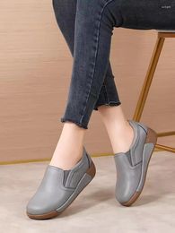 Dress Shoes 2023 Autumn Loafers Platform Soft Bottom Casual Flat Women Sneakers Light Comfortable Swing Wedges Vulcanised