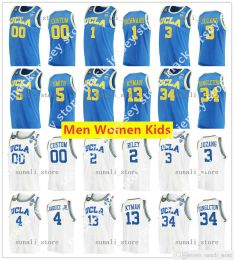 CUSTOM NCAA UCLA Bruins College Basketball Jersey 1 Jules Bernard 2 Cody Riley 3 Johnny Juzang 4 Jaime Jaquez Jr. 5 Chris Smith 10 Tyger Cam