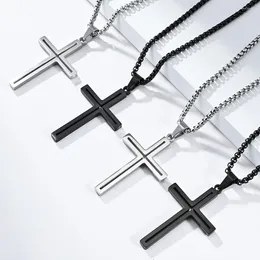 Pendant Necklaces DARHSEN Men Statement Christian Cross Pendants Stainless Steel Chain Silver Gold Color Fashion Jewelry
