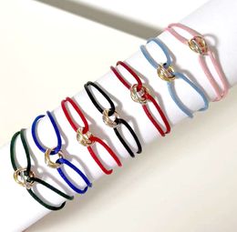 Charm Bracelets Fashion Steel ring string Bracelet three Rings hand strap couple bracelets for women and men fashion jewwelry famous brand