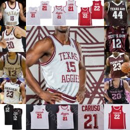 CUSTOM Texas A M Aggies Basketball Jersey NCAA College Khris Middleton Alex Caruso Quenton Jackson Coleman III Tyrece Radford Marcus William