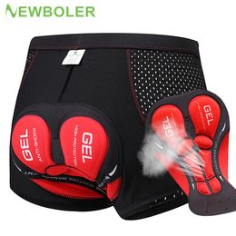 Cycling Underwears BOLER Cycling Shorts Breathable Mesh Cycling Underwear 5D Gel Pad Shockproof MTB Bike Shorts Bicycle Underwear Man Shorts 231023