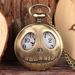Pocket Watches Retro Bronze Frog Big Eyes Quartz Watch With Necklace Chain Leisure Pendant Gift Men's Clock