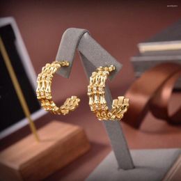 Stud Earrings Golden Knuckle Design Semicircular 2023 High Quality European Famous Jewellery For Women Party Designed And Trendy.