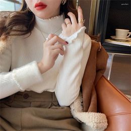 Women's Sweaters 2023 Autumn Winter Jersey Mujer Sweater Korean Turtleneck Solid Color Long Sleeve Jumpers Knitted Pullover Slim Pull Femme