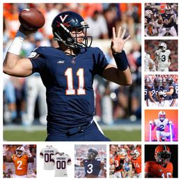 Virginia Cavaliers Football Jersey 27 Trent Baker-Booker 26 Caleb Hardy 20 Jonas Sanker 68 Jack Witmer 80 TyLyric Coleman 55 Anthony Britton 85 Grant Misch