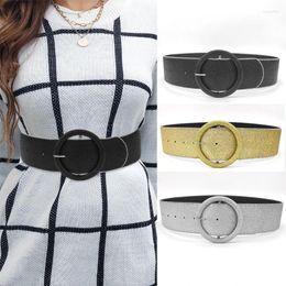 Belts Blingbling Belt Wide Buckle Glinting Glitters Waist For Jeans Dresses