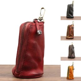 Bag Organiser Men Key Genuine Leather Buckets Cases Pouch Zipper Keychain Auto Car Case Women Home Holder 231024