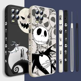 Cell Phone Cases The Nightmare Before Christmas For Xiaomi Redmi Note 11T 11 11S 10T 10 9T 9S 9 8T 8 7 6 5 Pro Liquid Rope Phone Case Cover CapaL231024