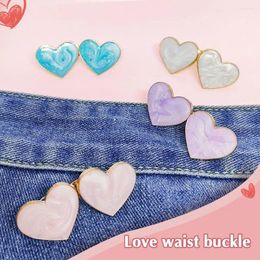 Belts Tighten Waist Buckle Alloy Brooches Pins Clip Heart Shape Adjustable Snap Button Jeans Buttons Detachable Clothing Accessories